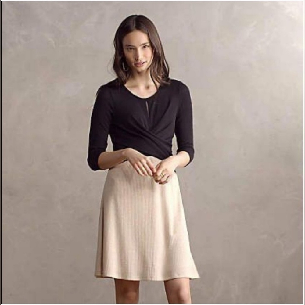 Amadi 3/4 Sleeve Knit Wrap Midi Dress